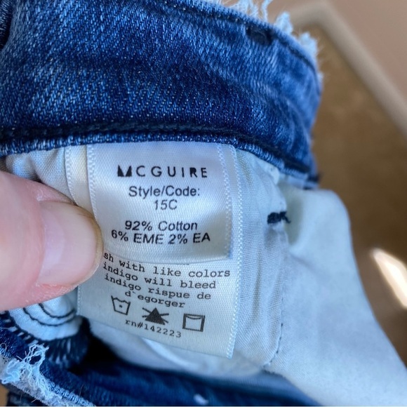 McGuire Malone 15C Frayed Step Hem Denim Jeans - Picture 5 of 8